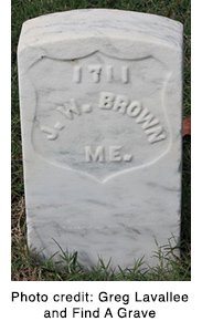 John W Brown headstone