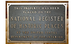 National Register of Historic Places plaque