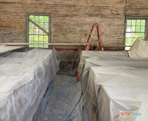 Carefully protected pews